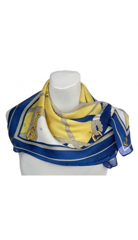 APASZKA JAK JEDWAB MARYNISTYCZNE MOTYWY 70/70 cm