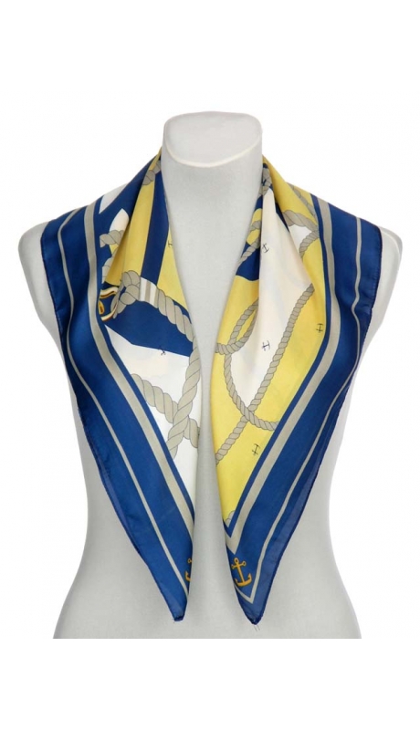 APASZKA JAK JEDWAB MARYNISTYCZNE MOTYWY 70/70 cm