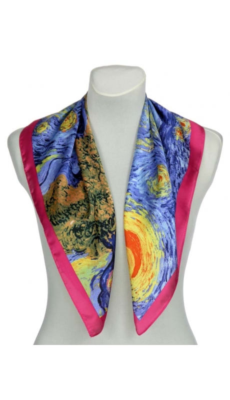 APASZKA JAK JEDWAB REPLIKA van GOGH 70 x 70 cm