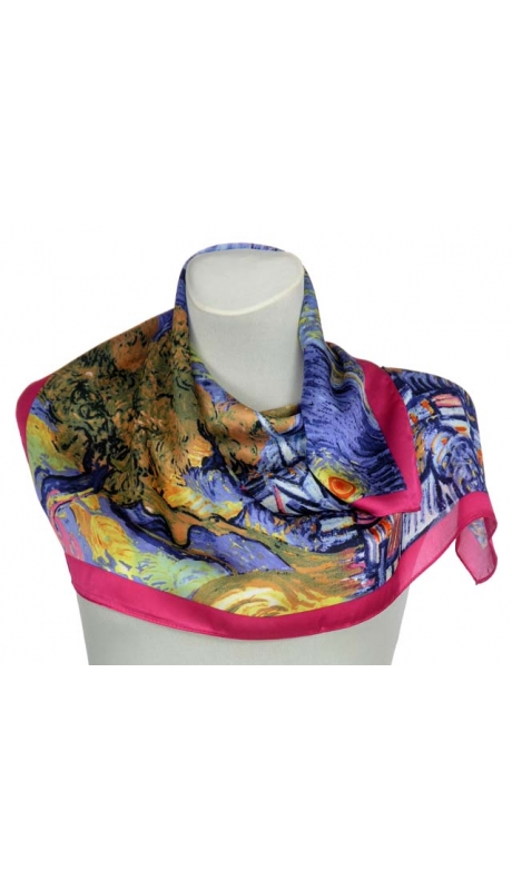 APASZKA JAK JEDWAB REPLIKA van GOGH 70 x 70 cm