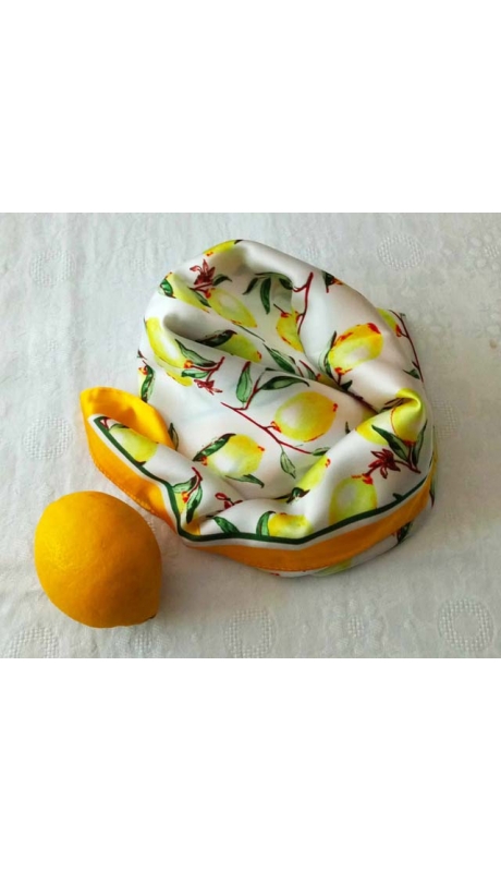 MODNA CYTRYNOWA APASZKA JAK Z JEDWABIU 70/70 cm