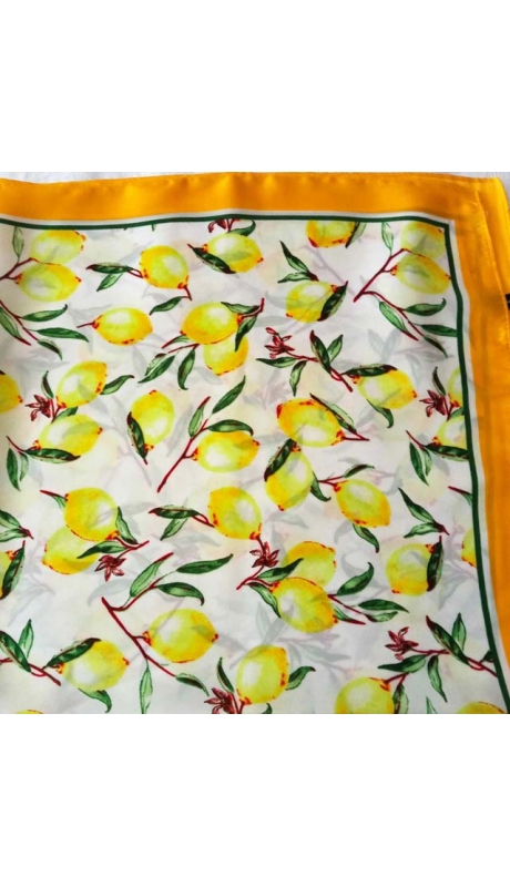 MODNA CYTRYNOWA APASZKA JAK Z JEDWABIU 70/70 cm