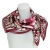 GLAMOUR JEDWABNA APASZKA ABSTRAKCJA BURGUND MAGENTA ECRU 90/90 cm
