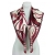 GLAMOUR JEDWABNA APASZKA ABSTRAKCJA BURGUND MAGENTA ECRU 90/90 cm