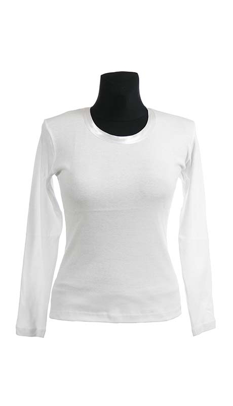 BLUZKA TOP - TRYKOT JERSEY Z BAWEŁNY, KOLOR BIAŁY