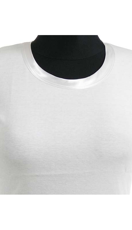 BLUZKA TOP - TRYKOT JERSEY Z BAWEŁNY, KOLOR BIAŁY