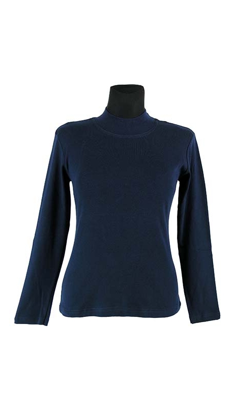 PÓŁGOLF BAWEŁNIANY JERSEY TRYKOT GRANATOWY