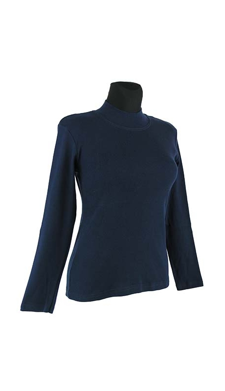 PÓŁGOLF BAWEŁNIANY JERSEY TRYKOT GRANATOWY