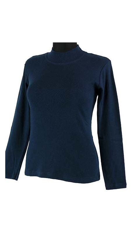 PÓŁGOLF BAWEŁNIANY JERSEY TRYKOT GRANATOWY