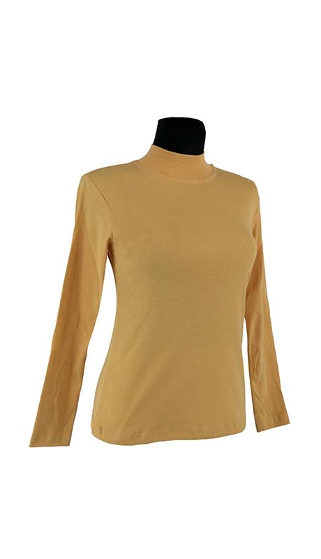 PÓŁGOLF BAWEŁNIANY JERSEY TRYKOT, KOLOR MIODOWY