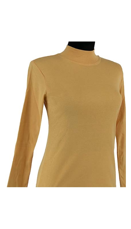 PÓŁGOLF BAWEŁNIANY JERSEY TRYKOT, KOLOR MIODOWY