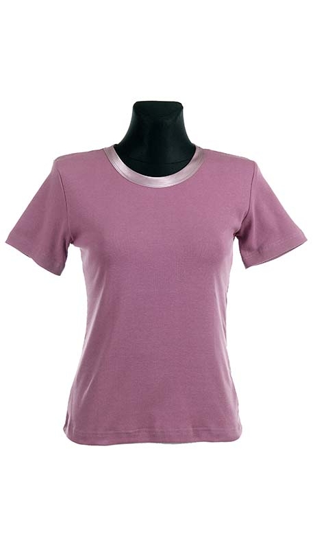 BLUZKA TOP - TRYKOT JERSEY Z BAWEŁNY, KOLOR BISKUPI, KRÓTKI RĘKAW