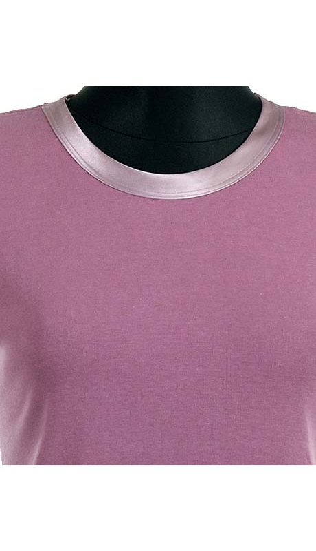 BLUZKA TOP - TRYKOT JERSEY Z BAWEŁNY, KOLOR BISKUPI, KRÓTKI RĘKAW