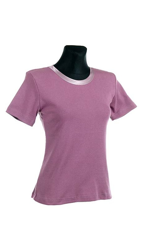 BLUZKA TOP - TRYKOT JERSEY Z BAWEŁNY, KOLOR BISKUPI, KRÓTKI RĘKAW