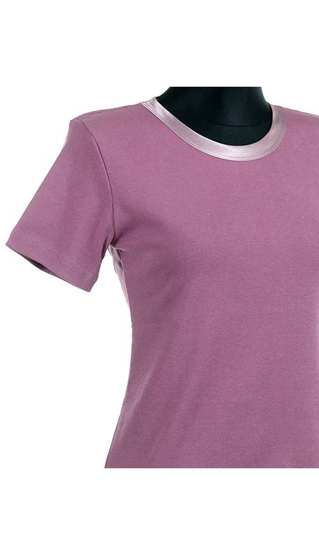 BLUZKA TOP - TRYKOT JERSEY Z BAWEŁNY, KOLOR BISKUPI, KRÓTKI RĘKAW