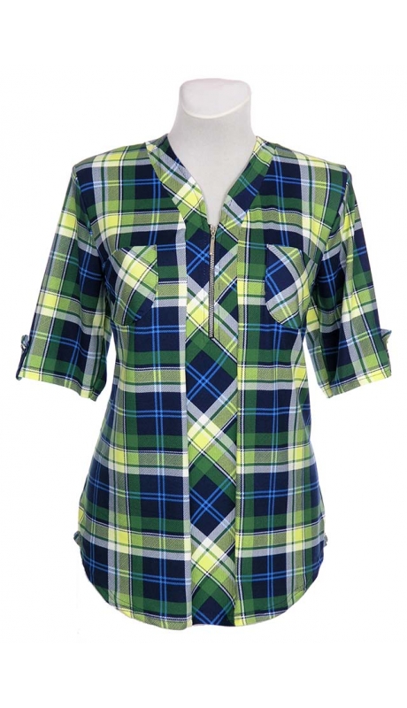 SPORTOWA BLUZKA W KRATĘ