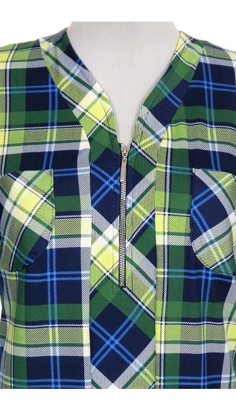 SPORTOWA BLUZKA W KRATĘ