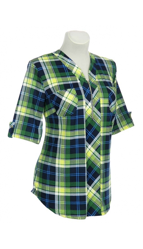 SPORTOWA BLUZKA W KRATĘ