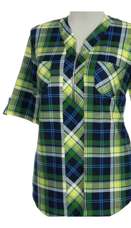 SPORTOWA BLUZKA W KRATĘ