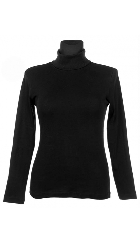 GOLF BAWEŁNIANY JERSEY TRYKOT CZARNY