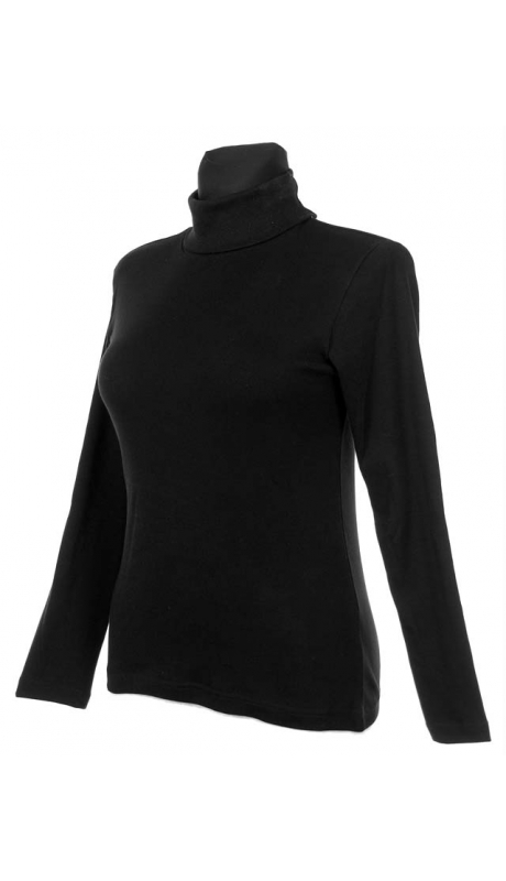 GOLF BAWEŁNIANY JERSEY TRYKOT CZARNY