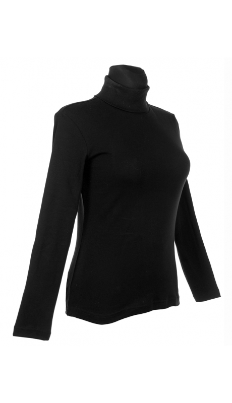 GOLF BAWEŁNIANY JERSEY TRYKOT CZARNY