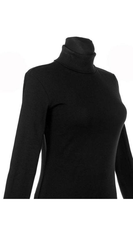 GOLF BAWEŁNIANY JERSEY TRYKOT CZARNY