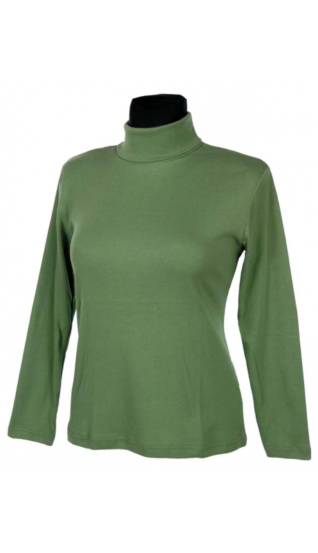 GOLF BAWEŁNIANY JERSEY TRYKOT OLIWKA