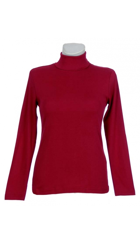 GOLF BAWEŁNIANY JERSEY TRYKOT WINO