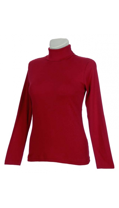 GOLF BAWEŁNIANY JERSEY TRYKOT WINO