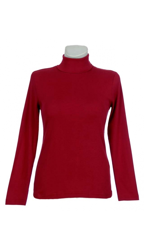 GOLF BAWEŁNIANY JERSEY TRYKOT WINO