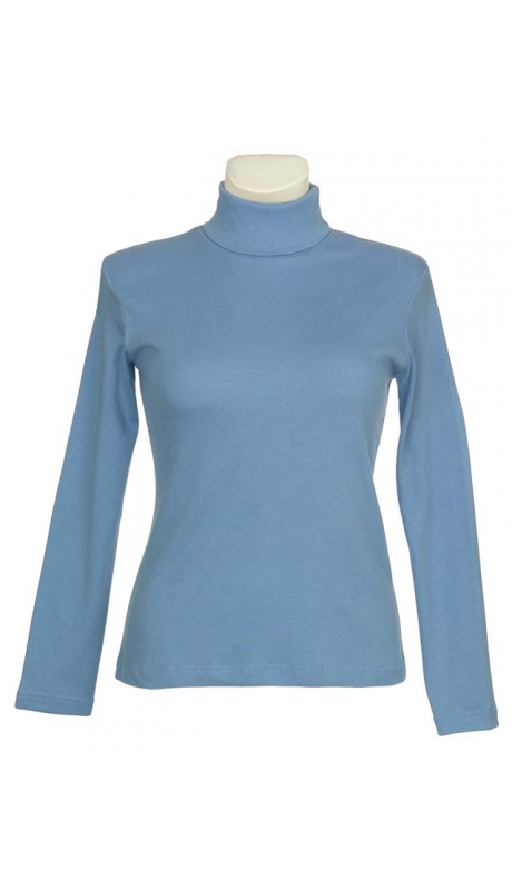 GOLF BAWEŁNIANY JERSEY TRYKOT NIEBIESKI (DŻINSOWY)