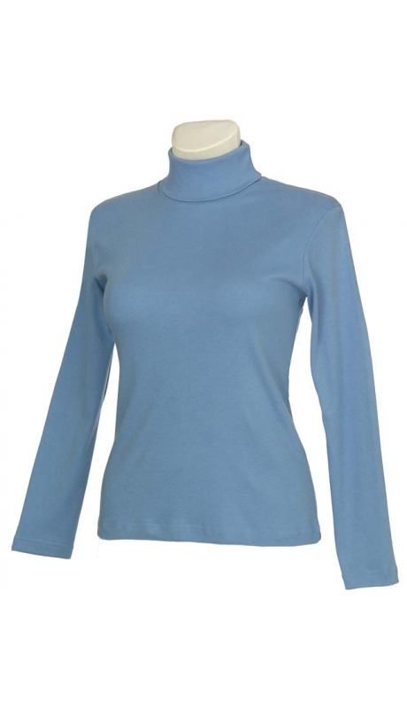 GOLF BAWEŁNIANY JERSEY TRYKOT NIEBIESKI (DŻINSOWY)