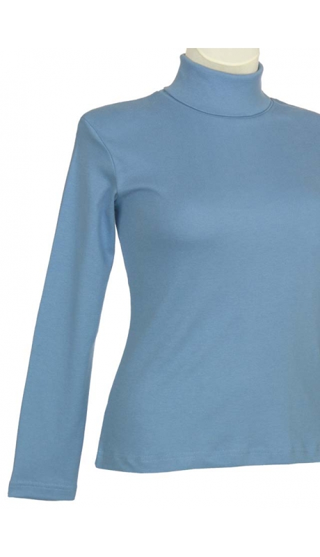 GOLF BAWEŁNIANY JERSEY TRYKOT NIEBIESKI (DŻINSOWY)