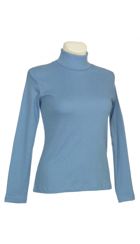 GOLF BAWEŁNIANY JERSEY TRYKOT NIEBIESKI (DŻINSOWY)