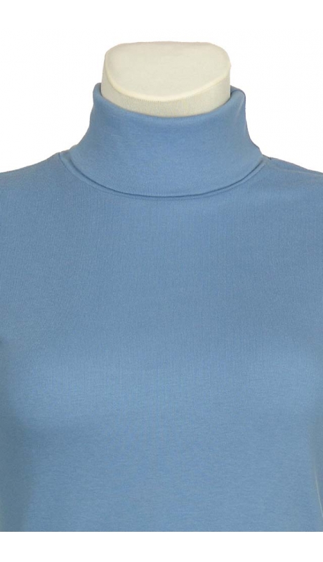 GOLF BAWEŁNIANY JERSEY TRYKOT NIEBIESKI (DŻINSOWY)