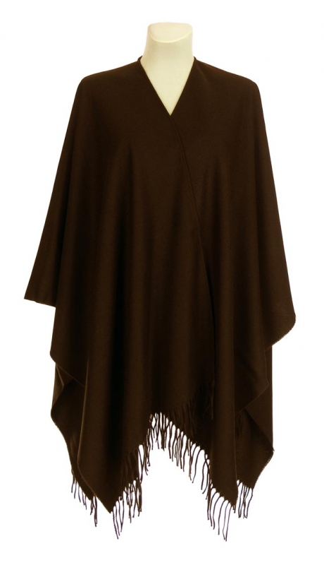 FANTAZYJNE PONCZO W BRĄZOWYM KOLORZE