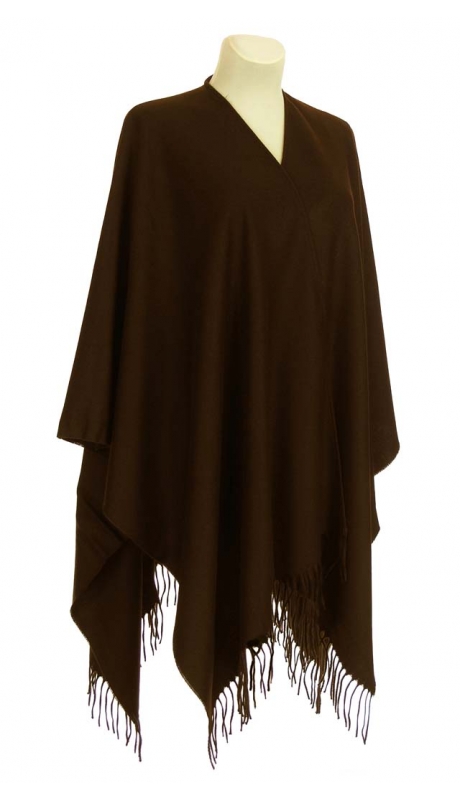 FANTAZYJNE PONCZO W BRĄZOWYM KOLORZE