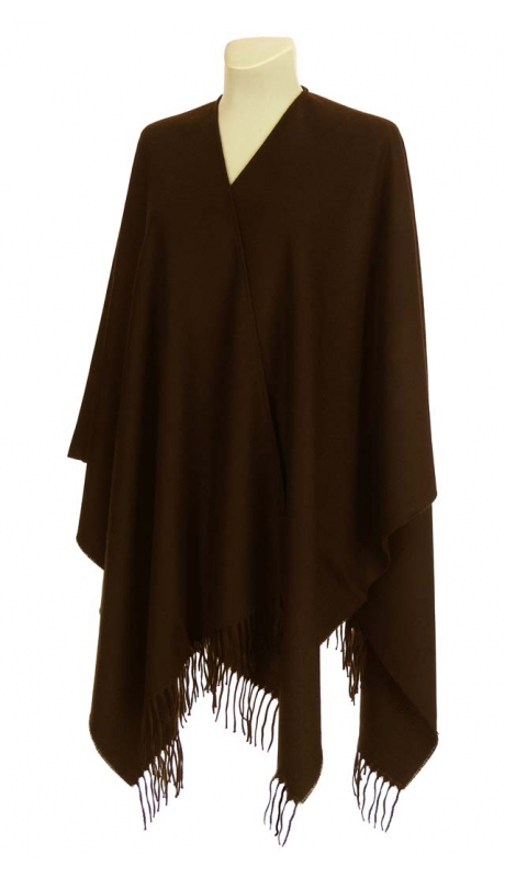 FANTAZYJNE PONCZO W BRĄZOWYM KOLORZE