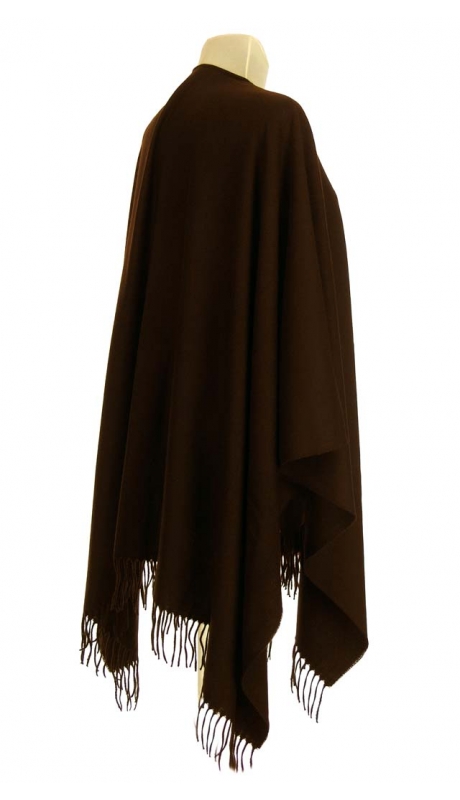 FANTAZYJNE PONCZO W BRĄZOWYM KOLORZE