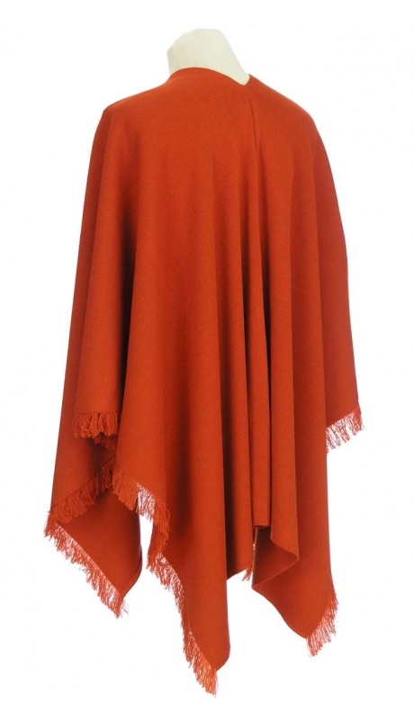 PONCZO, CHUSTA Z HAFTEM RUDE, KORALOWE R. UNI 42 - 56