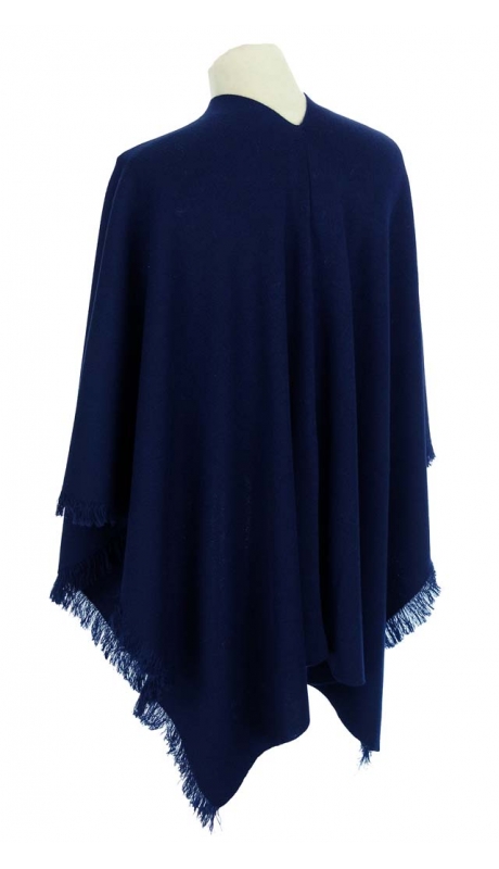 PONCZO, CHUSTA Z HAFTEM GRANATOWE R. UNI 42 - 56