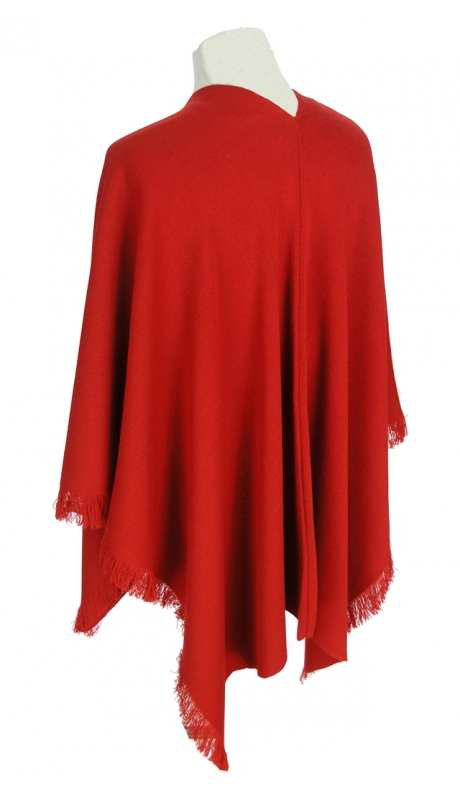 PONCZO, CHUSTA CZERWONA Z HAFTEM R. UNI 42 - 56
