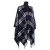 GRANATOWE PONCZO W ANGIELSKA KRATA TARTAN 40 % WEŁNY 42 - 56