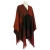 WEŁNIANE CIEPŁE PONCZO BUKLA RUDOŚCI, BORDO 40% WEŁNY 42 - 56