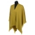 PONCZO CHUSTA Z HAFTEM, ŻÓŁTY MUSZTARDOWY ODCIEŃ, ROZMIAR UNIWERSALNY 42 - 56