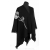 PONCZO CHUSTA Z HAFTEM, KOLOR CZARNY, ROZMIAR UNIWERSALNY 42 - 56