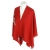 PONCZO, CHUSTA CZERWONA Z HAFTEM R. UNI 42 - 56