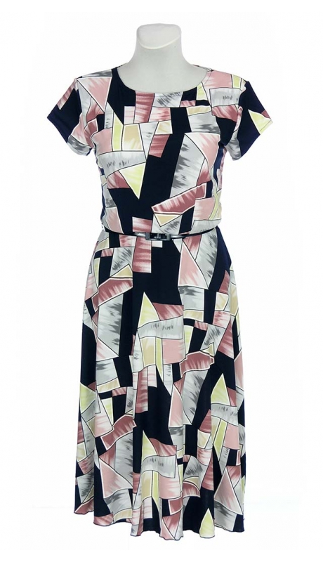 SUKIENKA MIDI POSZERZANA W GEOMETRYCZNE WZORY