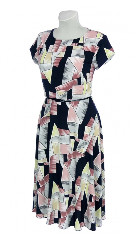 SUKIENKA MIDI POSZERZANA W GEOMETRYCZNE WZORY